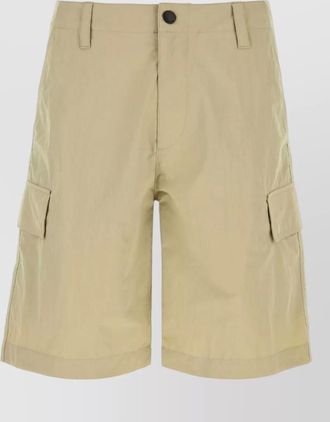 Burberry nylon bermuda shorts belt loops zip detail