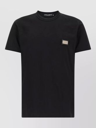 Dolce & Gabbana logo front crew neck straight cut t shirt