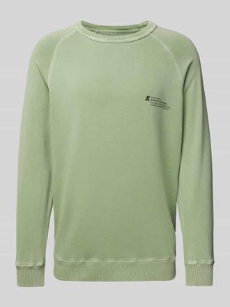 Thinking Mu Thinking Mu Sweatshirt mit Label-Print Modell ACACIA in Gruen, Gr&ouml;&szlig;e S