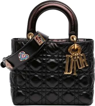 Dior Pre-owned Lady Dior Handbag - Dames - Vintage Handtas - Zwart - ONE Size - Leer - Vintage