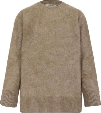 Max Mara crew-neck sweater - women - Cashmere - L - Neutrals