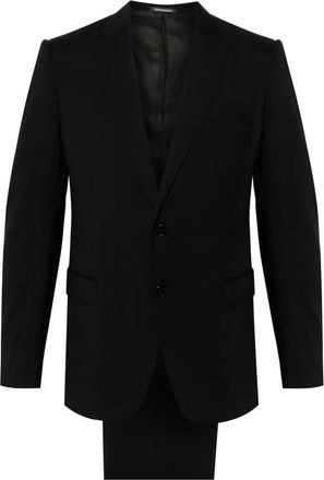 Emporio Armani Klassiek wollen pak met 2 knopen - Heren - Business pakken - Zwart - XL - Wol - Kostuums