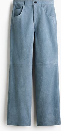 H&M Hose aus Veloursleder - Blue