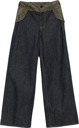 sacai Panelled Cotton Jeans