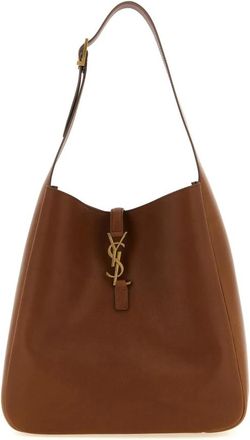 Saint Laurent Bolso de hombro Monogram de piel - Bags - Mujer - Marr&oacute;n - ONE SIZE