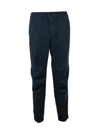 Dondup Blue Gil Elastic Cuffs Stretch Cotton Trousers