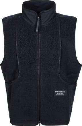 Pas Normal Studios Off-Race Pile High Collar Textured Fleece Vest