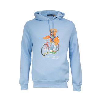 Polo Ralph Lauren Hoodies & sweatvesten, Heren, Blauw, XL, Katoen, Bear Print Hoodie