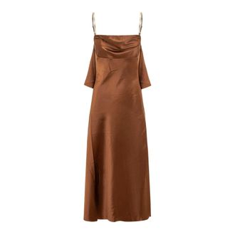 Rebecca Vallance Phoenix Rose Midi - female - Rebecca Vallance - Midi Dresses - Brown - M - Dresses