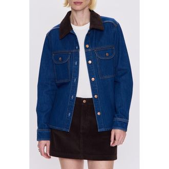 Pistola Denim Corduroy Collar Denim Jacket in Infinity at Nordstrom Rack, Size Medium