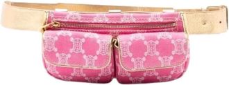 Celine Pre-owned Belt Bags, female, Pink, Size: ONE SIZE Pre-owned Denim Belt Bag