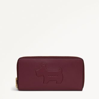 Radley London Dark Cherry Large Zip Around Wallet Hadley Lane SS26 Radley London
