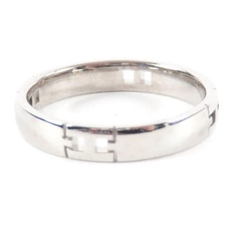 Herm&egrave;s Silver White Gold (18K) Band Ring (Pre-Owned)