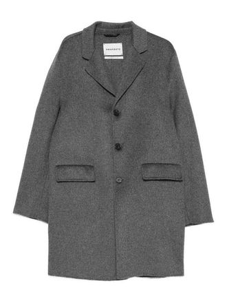 Amaranto Grey Wool And Cashmere Coat