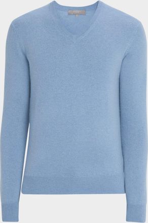 Neiman Marcus Mens Cashmere V-Neck Sweater
