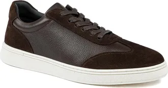 Jones Bootmaker Mens Saladino Leather Lace Up Trainers - Brown - Size UK 10