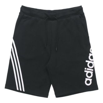 adidas neo Side Stripe Logo Printing Casual Sports Shorts Black GJ6691