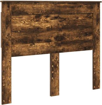 vidaXL Cabecero Con Cabecera Roble Ahumado 135 Cm Madera Contrachapada Vidaxl