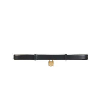 Elisabetta Franchi Cintur&oacute;n de Piel con Candado Joya - Accessories - Mujer - Negro - L