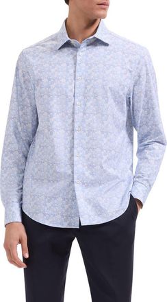 Bugatchi James OoohCotton Floral Button-Up Shirt in Lilac at Nordstrom, Size Xx-Large
