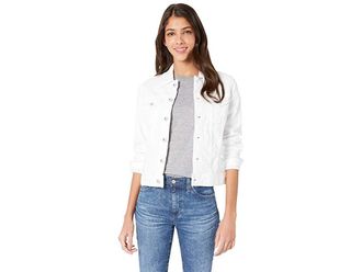 AG - Adriano Goldschmied Robyn Jacket Womens Coat True White : LG (US 10), Cotton/Denim/Polyester