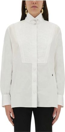 Alexander McQueen Dames, Blouses & Shirts, Wit, Maat: M Katoen