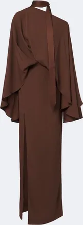 Taller Marmo Brooks scarf-detail caped maxi dress