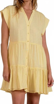 Elan Cap Sleeve Mini Dress In Yellow