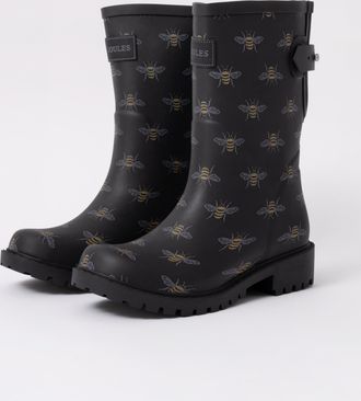 Joules Womens Wistow Wellies in Black Rubber - Size UK 7