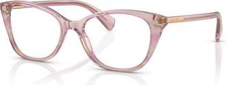 Ralph Lauren 53mm Rectangle optical glasses in Pink at Nordstrom