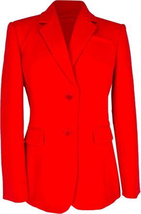 Altuzarra Single-Breasted Blazer with Pockets in Red Triacetate