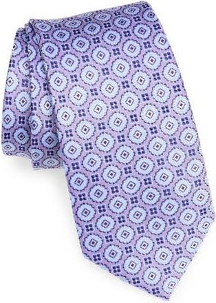 Duchamp Medallion Jacquard Silk Tie in Lavender at Nordstrom Rack