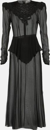 Alessandra Rich Silk georgette midi dress