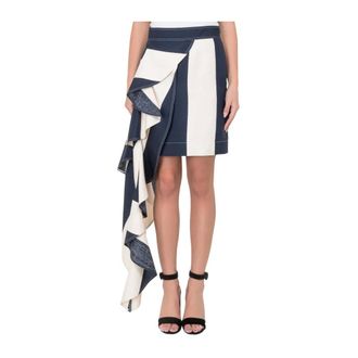 Calvin Klein Short Skirts, female, Multicolor, Size: S Striped Mini Skirt