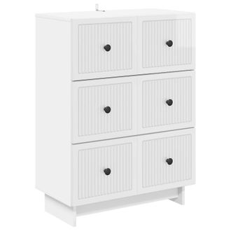 vidaXL Cajonera Brillante 66 X 34,5 X 90 Cm Madera De Ingenier&iacute;a Vidaxl