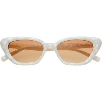 Freyrs Eyewear Mia Small Cat Eye Sunglasses in Pearl at Nordstrom