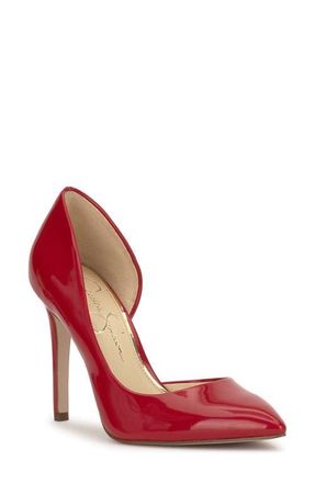 Jessica Simpson Prizma Half-dOrsay Pump in Red Muse at Nordstrom, Size 7.5