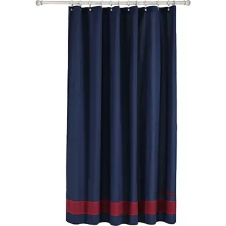 Brooks Brothers Border Shower Curtain in Navy at Nordstrom Rack