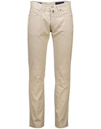 Pierre Cardin Pantalon 5-p beige effen Lyon Tapered fit