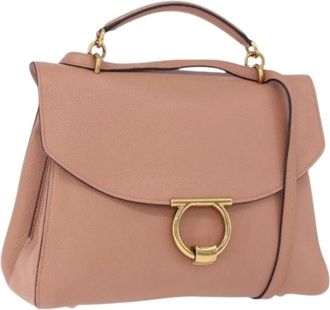 Ferragamo Tweedehands leren handtassen - Dames - Vintage Handtas - Roze - ONE Size - Vintage