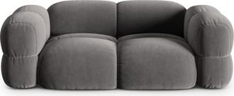 Cosmopolitan Design Sof&aacute; 3 plazas de terciopelo gris