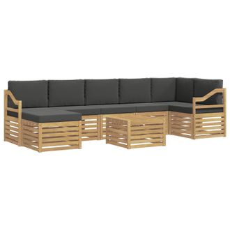 vidaXL Conjunto De Sof&aacute;s De Exterior 8 Pcs Blanco Y Antracita Vidaxl