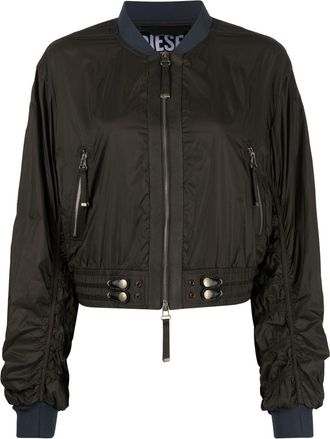 Diesel G-Noak zip-up bomber jacket - women - Nylon - 40 - Brown