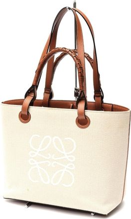 Loewe Beige Jacquard Leather Tote Bag (Pre-Owned)