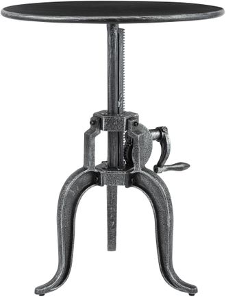 Clp Mesa Auxiliar Marcos 50 Cm Plateado Antiguo