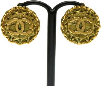 Chanel gold Plating Clip Earrings (Pre-Owned)
