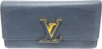 Louis Vuitton Pre-owned Wallets, female, Blue, Size: ONE SIZE Pre-owned Vintage Leather Wallet