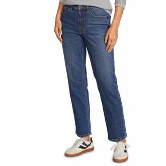 Eddie Bauer Authentic Voyager Perfect Straight Ankle Jeans In Indigo Blue