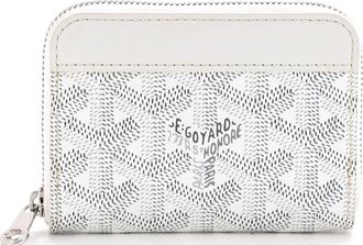 Goyard Matignon Zip Wallet Coated Canvas with Leather PM