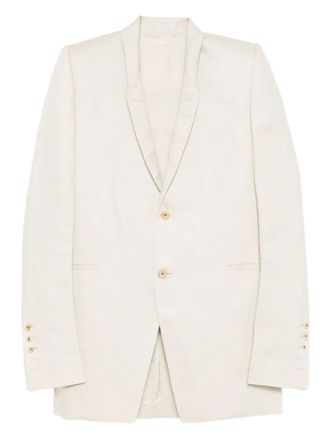 Rick Owens Dirt blazer - men - Linen/Flax - 48 - Neutrals